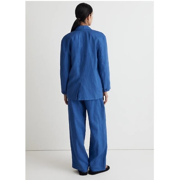 NEW Madewell Double-Breasted Crossover Blazer Jacket Notch Lapel Bluestone Large - Picture 4 of 7